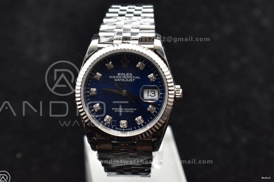 On VS3235 Bracelet SS Dial VSF 36 1:1 Blue Edition DateJust 904L 126234 Best Diamond Jubilee Steel 0411